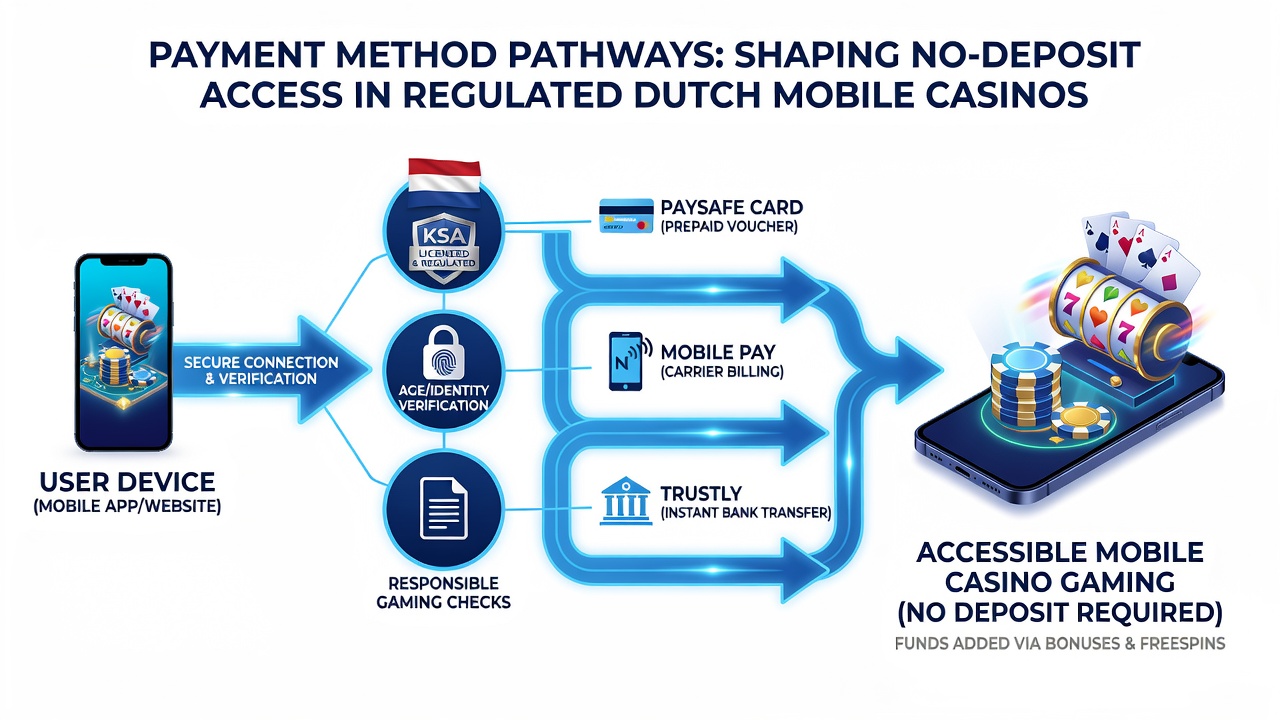 Mobiele betaalpaden en no-deposit toegang