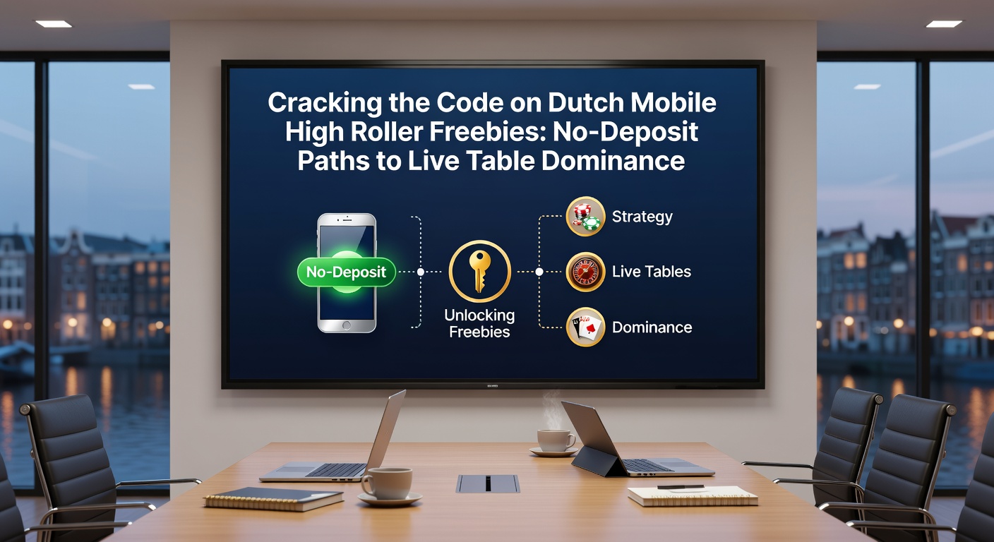 High roller dashboard op mobiel met actieve no-deposit bonus voor live roulette in een Nederlands casino