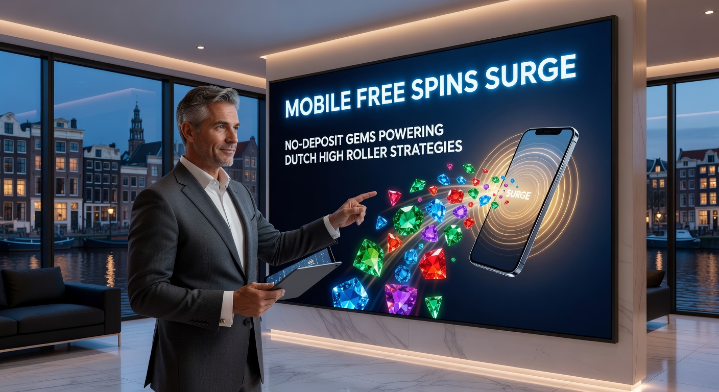 High roller aan een mobiele live dealer tafel met free spins overlay, illustrerend geavanceerde strategieën in Nederlandse casinos