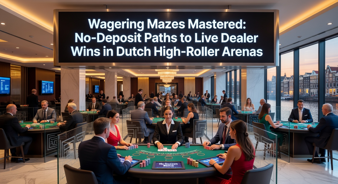 High-roller bij een live dealer tafel in een Nederlands online casino, met kaarten en fiches in actie